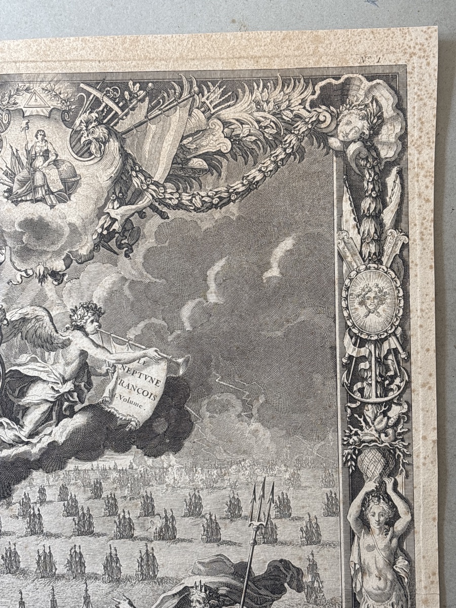 Pierre Lepautre ( 1652-1716) grand Frontispice de l Atlas : le Neptune François -photo-1