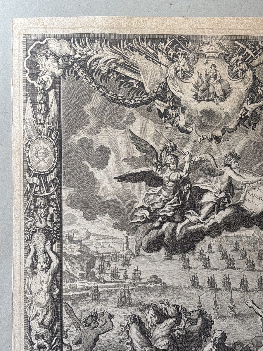 Pierre Lepautre ( 1652-1716) grand Frontispice de l Atlas : le Neptune François -photo-2