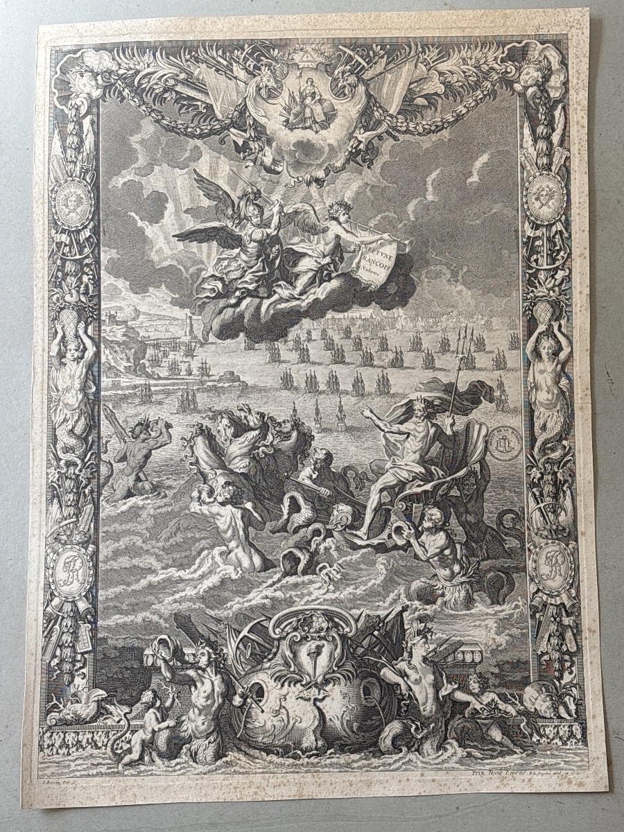 Pierre Lepautre ( 1652-1716) grand Frontispice de l Atlas : le Neptune François 