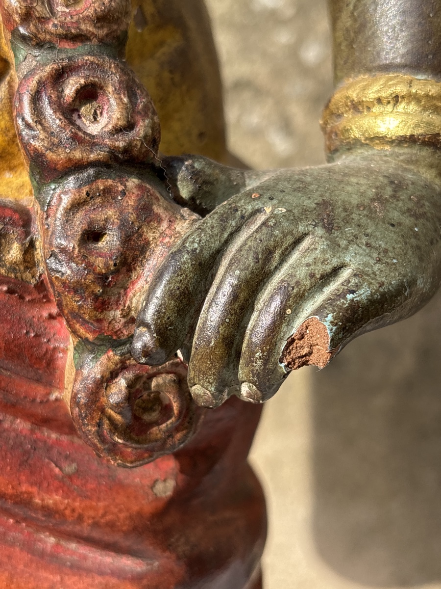 19th Century India: Statuette Of The Goddess Krishna-photo-2