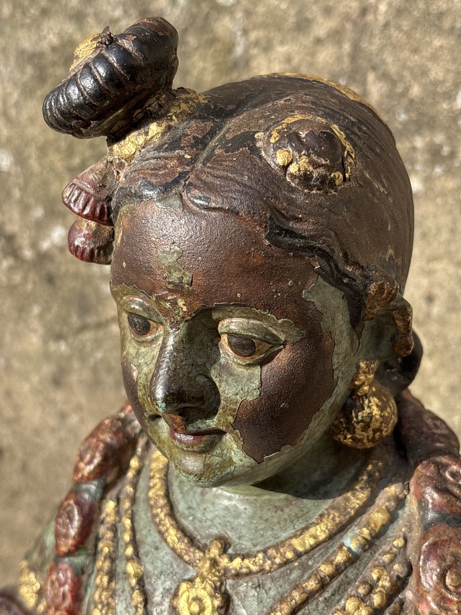 19th Century India: Statuette Of The Goddess Krishna-photo-3