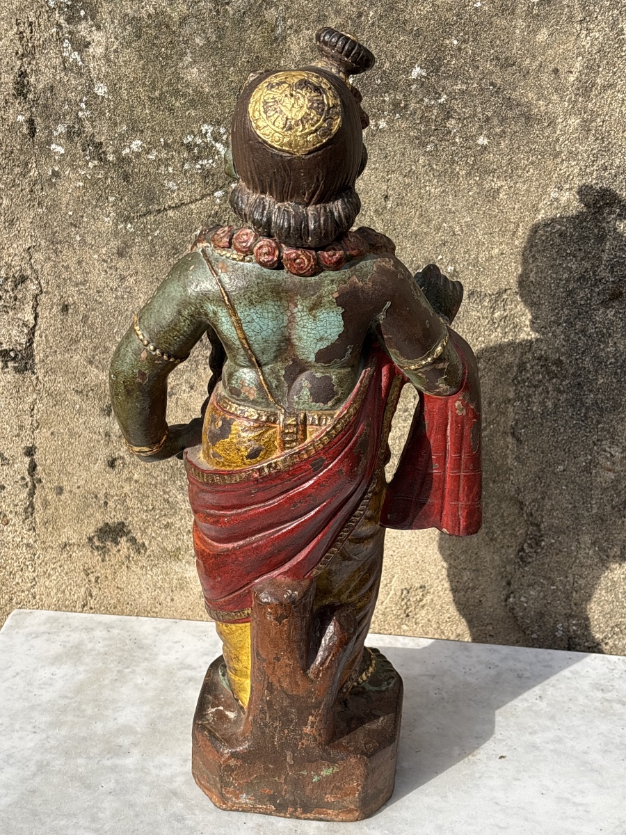 19th Century India: Statuette Of The Goddess Krishna-photo-4