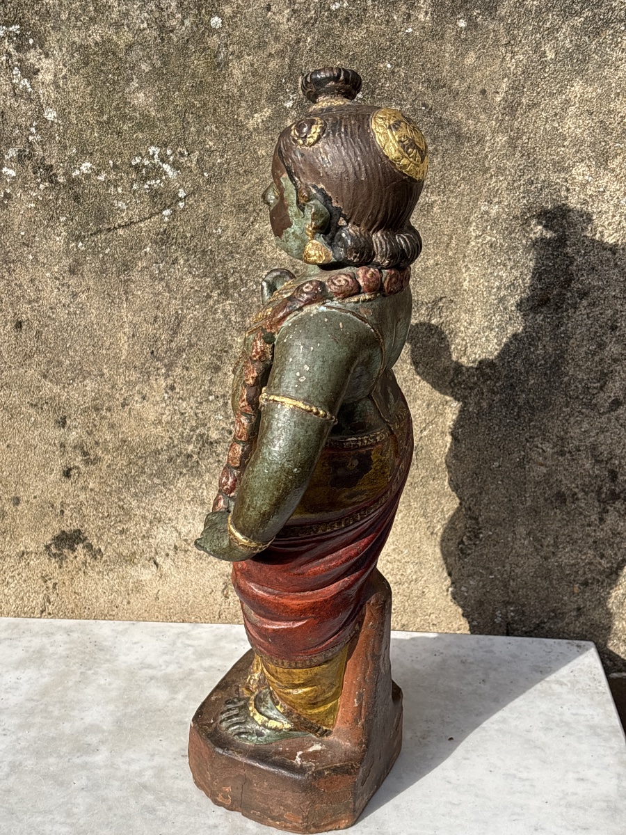 19th Century India: Statuette Of The Goddess Krishna-photo-6