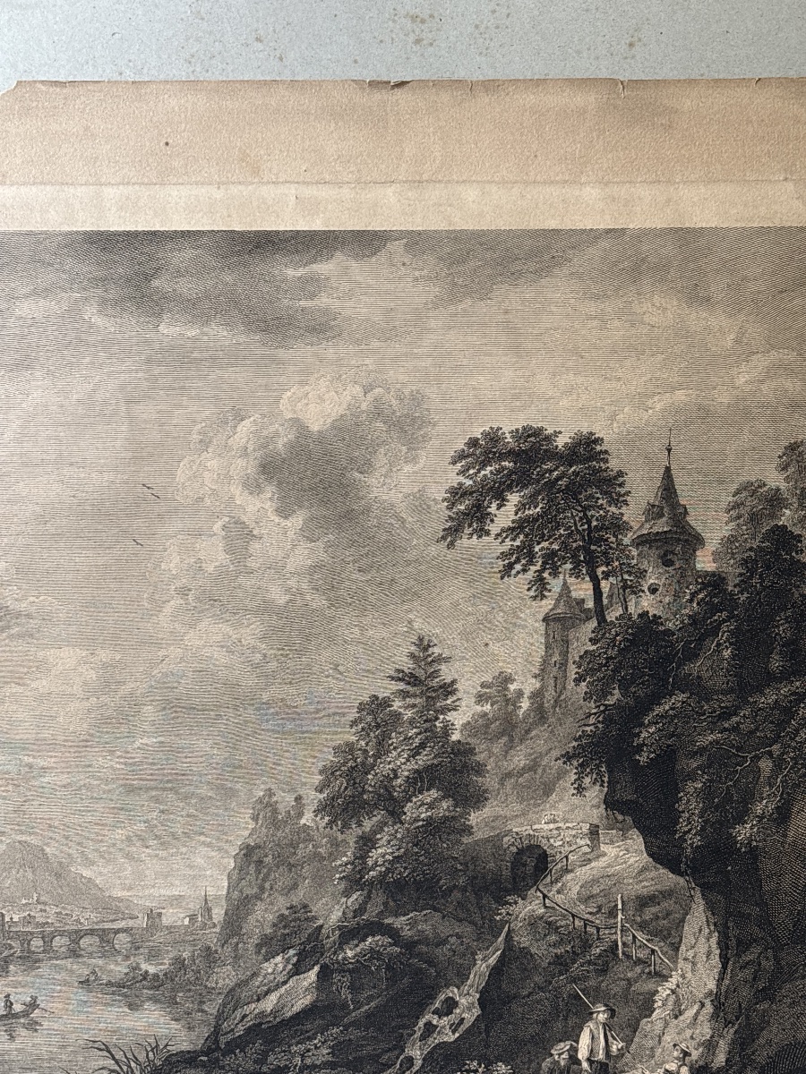 C. Guttenberg(1743-1790) 2eme vue de la Suisse. Prise sur le lac de Brientz, canton de Berne-photo-3