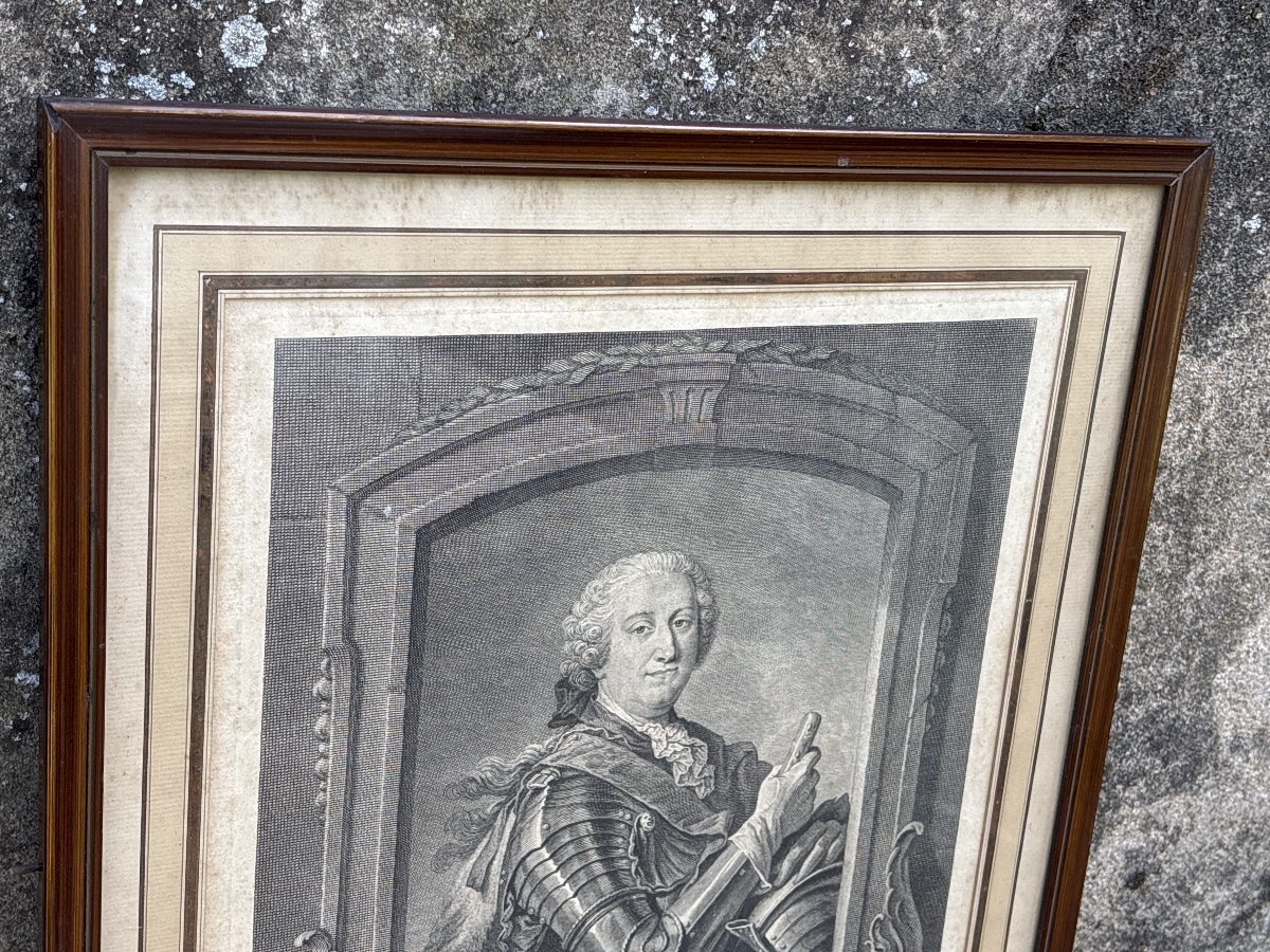 Field Marshal Woldemar De Lowendal (1700-1755) 18th Century Portrait + 2 Engravings: -photo-3