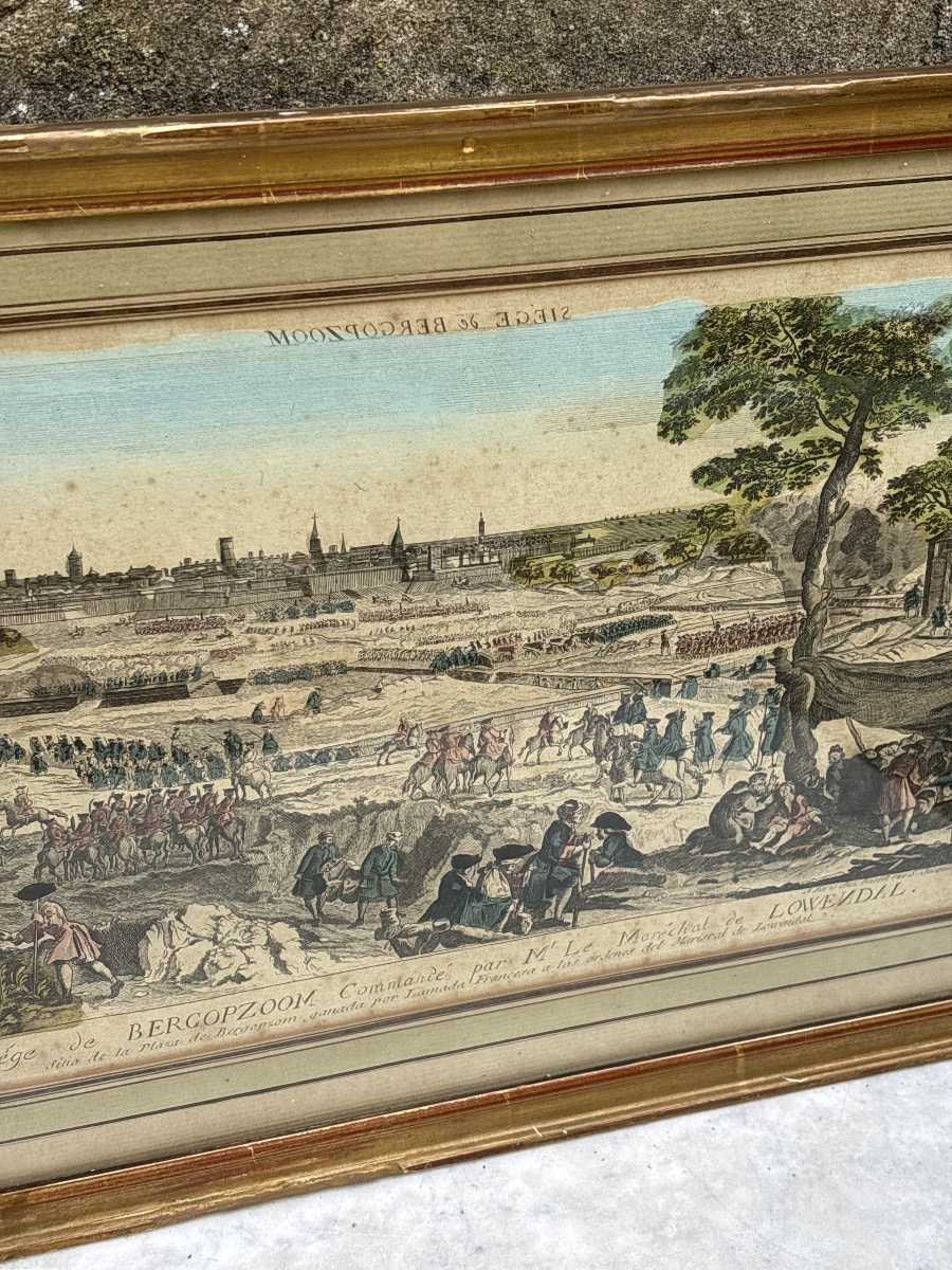 Field Marshal Woldemar De Lowendal (1700-1755) 18th Century Portrait + 2 Engravings: -photo-6