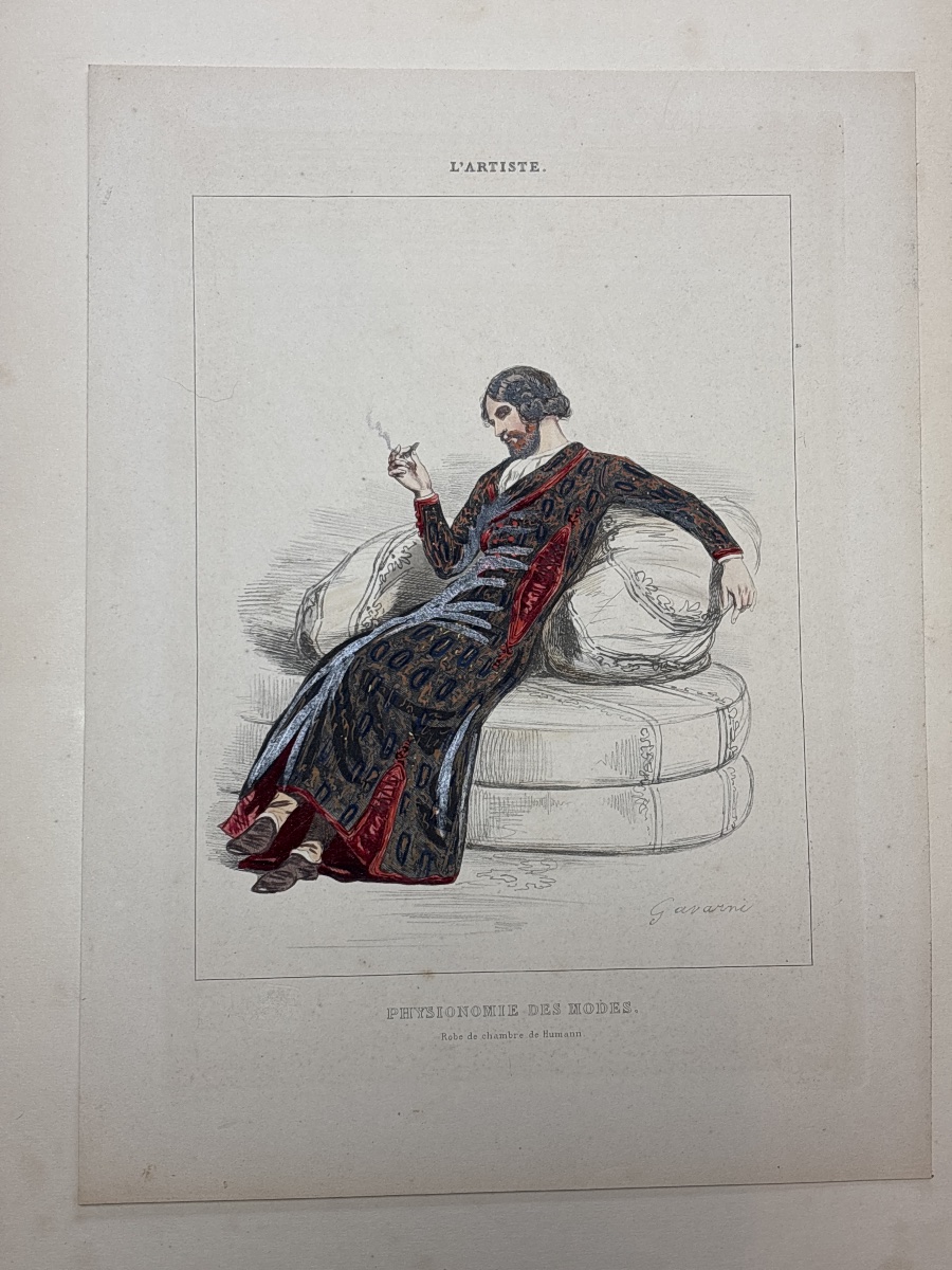 P. Gavarni (1804-1866) lithographie l’ artiste physionomie des modes-photo-2