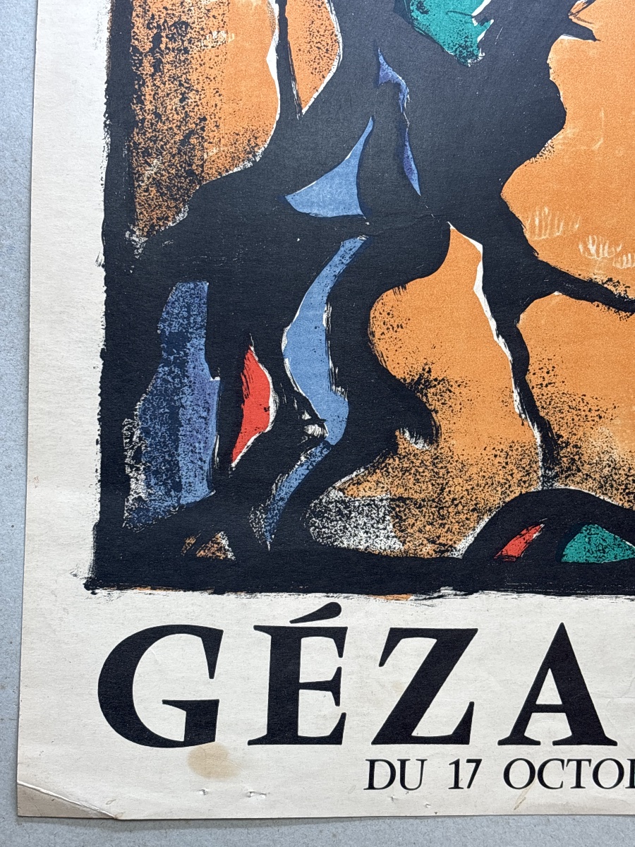 César Szobel 1961 Poster Lithograph Galerie Blumenthal-photo-2