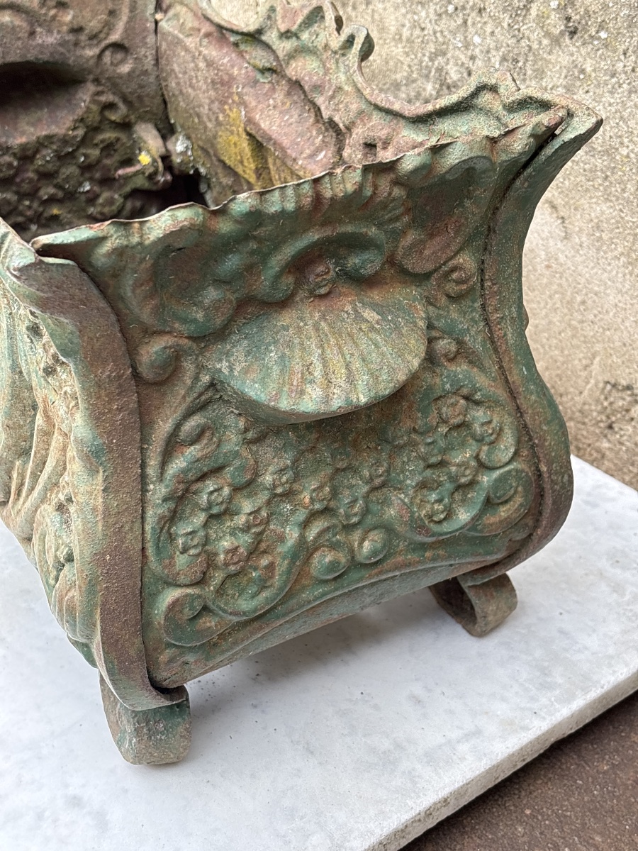Cast Iron Planter 1900 Eclectic Style-photo-2