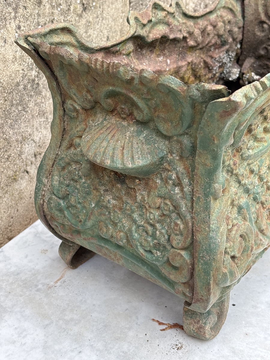 Cast Iron Planter 1900 Eclectic Style-photo-3
