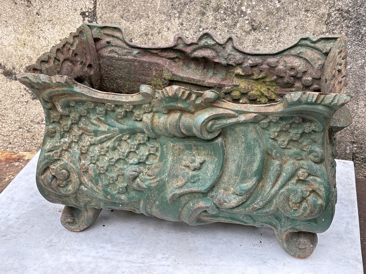 Cast Iron Planter 1900 Eclectic Style-photo-1