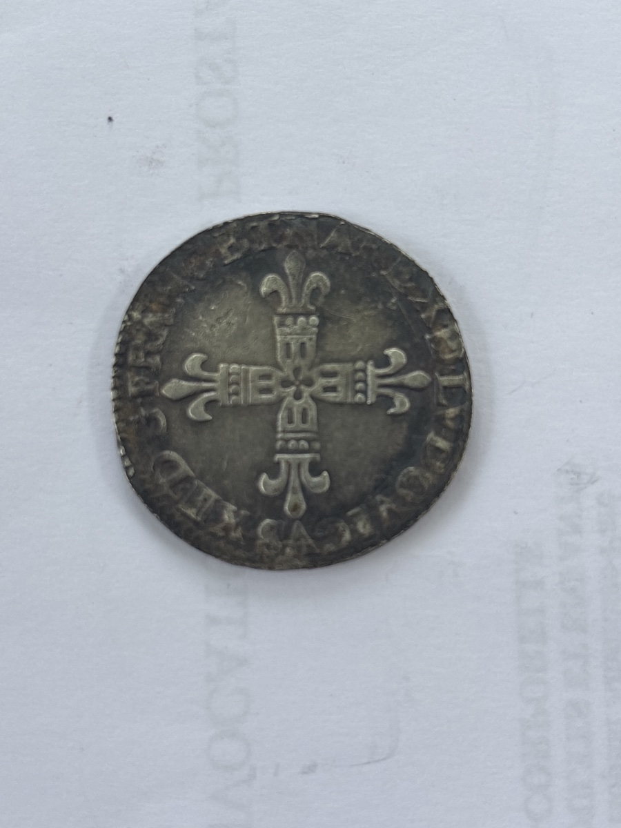 Quart d Écu du Béarn en Argent 1610 Henry IV-photo-4