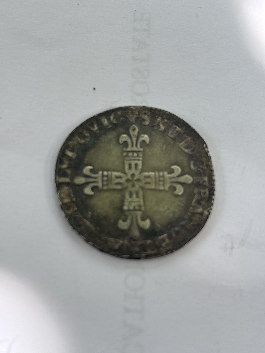 Quart d Écu du Béarn en Argent 1610 Henry IV-photo-1