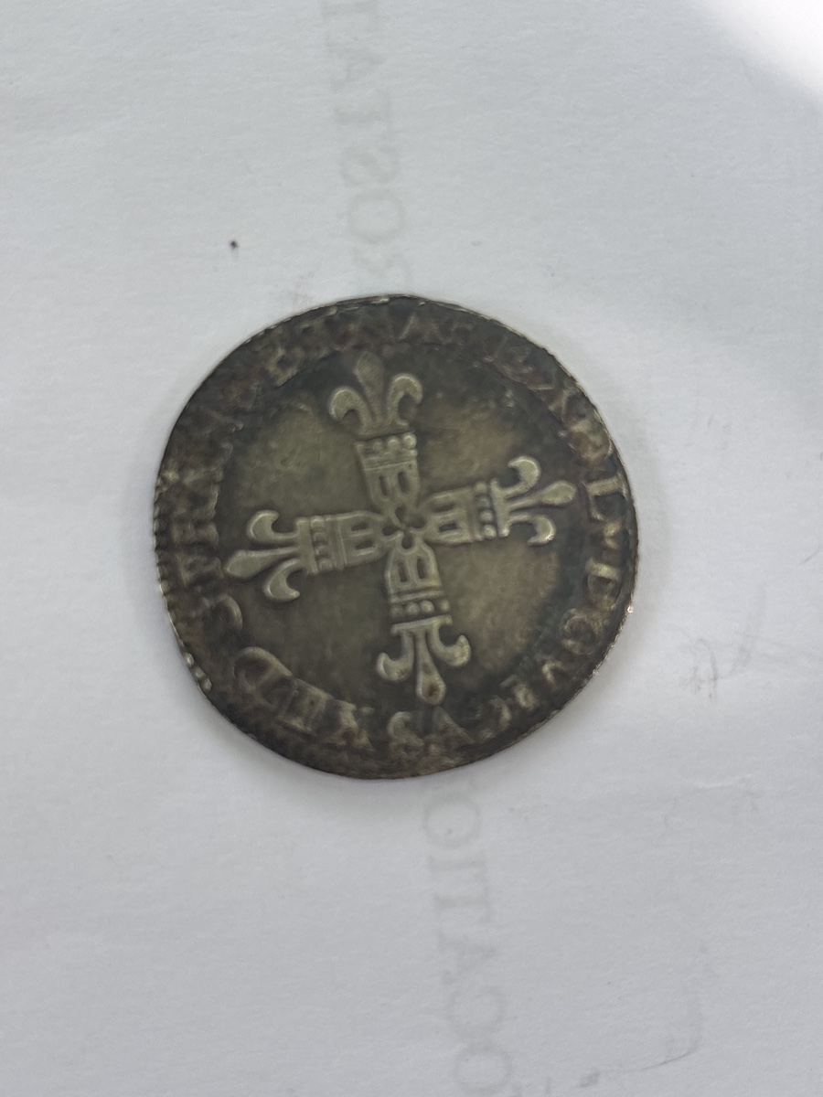 Quart d Écu du Béarn en Argent 1610 Henry IV-photo-2
