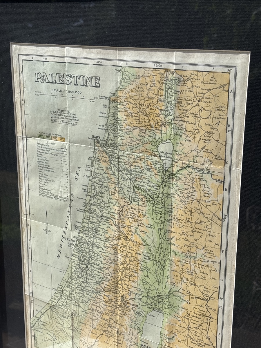 Map Of Palestine, 1941, Published By Azriel Press, Jerusalem -photo-2
