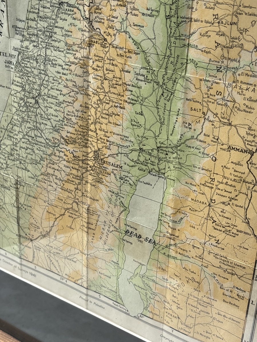 Map Of Palestine, 1941, Published By Azriel Press, Jerusalem -photo-2