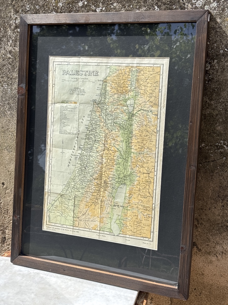 Map Of Palestine, 1941, Published By Azriel Press, Jerusalem 