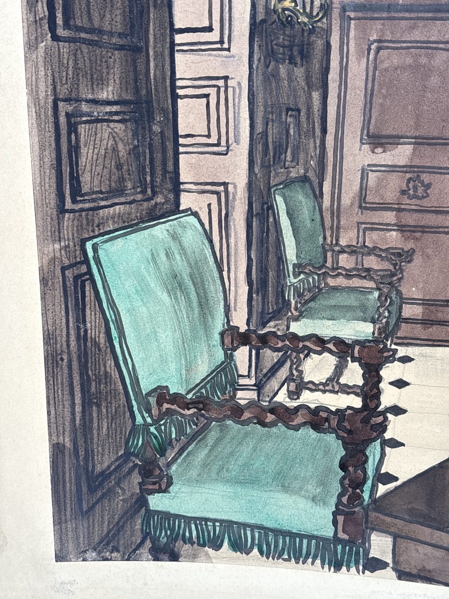 Pierre Louchel (20th Century), Fashion Illustrator And Set Designer -photo-1