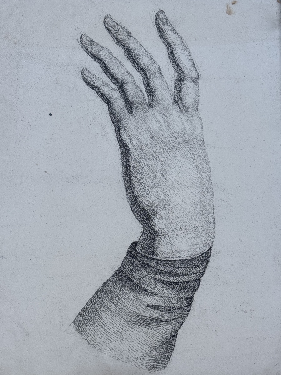 3 Studies Of Hands From The 19th Century -photo-2