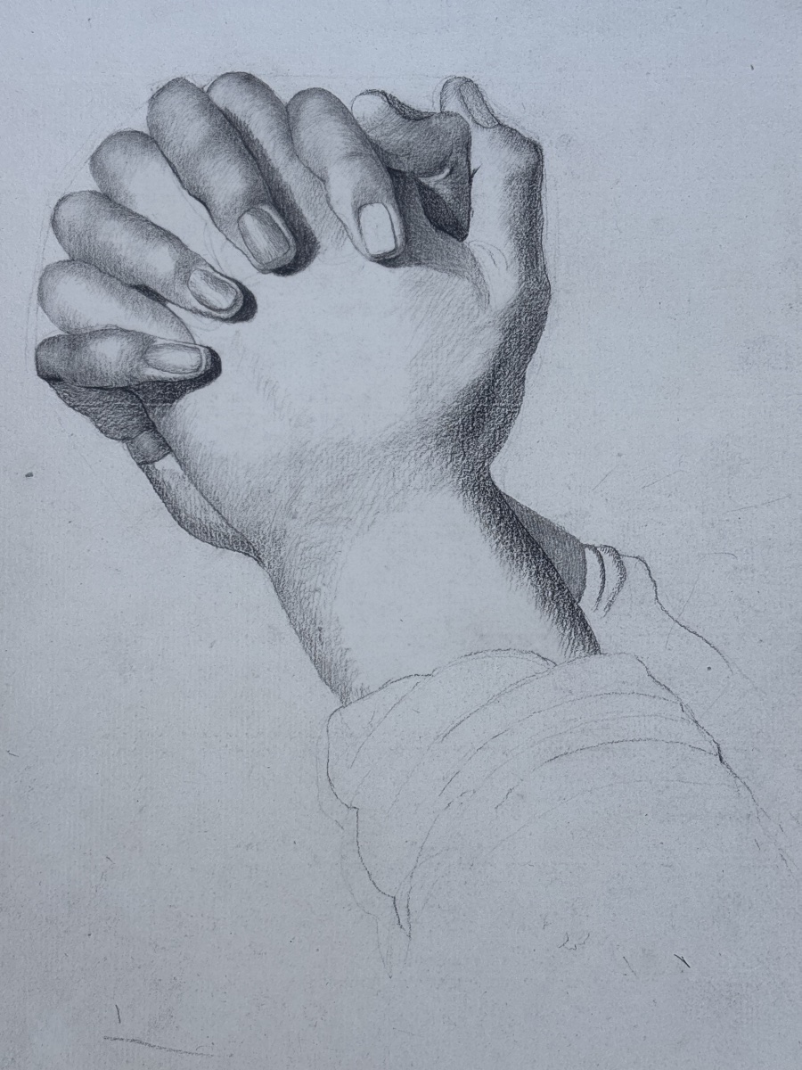 3 Studies Of Hands From The 19th Century -photo-3