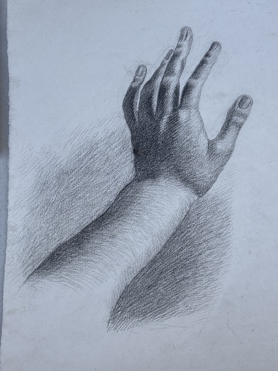 3 Studies Of Hands From The 19th Century -photo-4