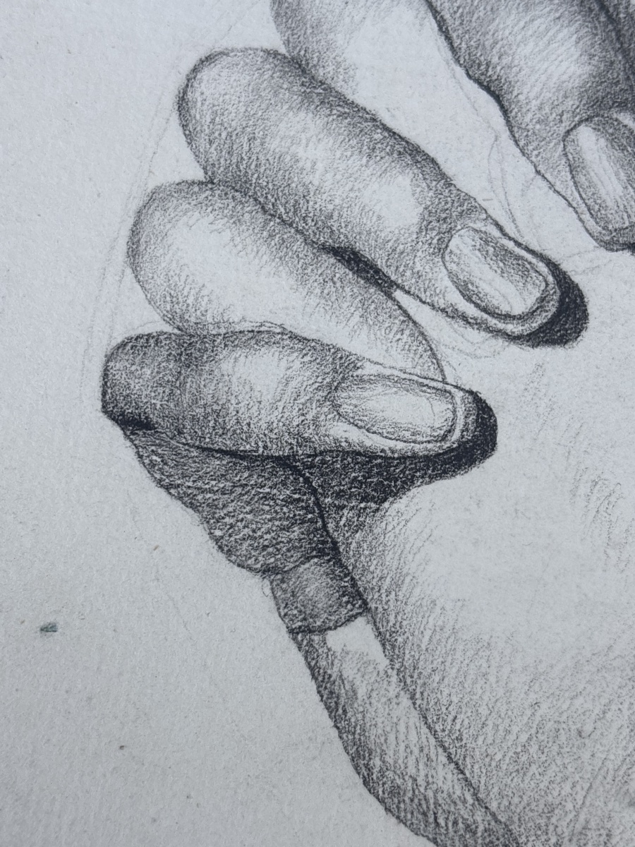 3 Studies Of Hands From The 19th Century -photo-1