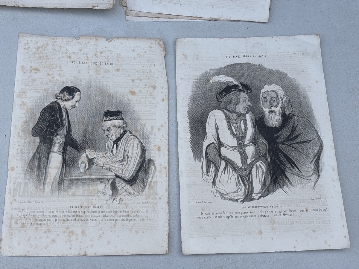 Honoré Daumier (1808-1879) 14 lithographies du « Charivari « -photo-3