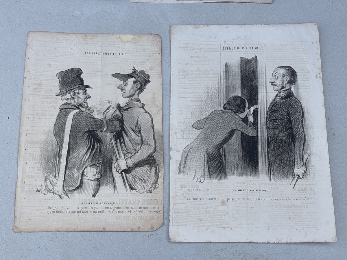 Honoré Daumier (1808-1879) 14 lithographies du « Charivari « -photo-4