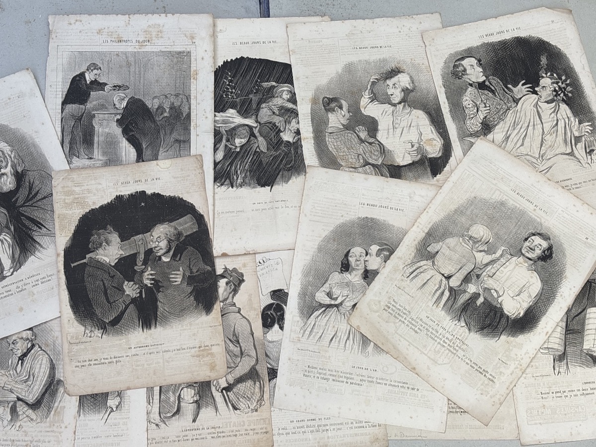 Honoré Daumier (1808-1879) 14 lithographies du « Charivari « 