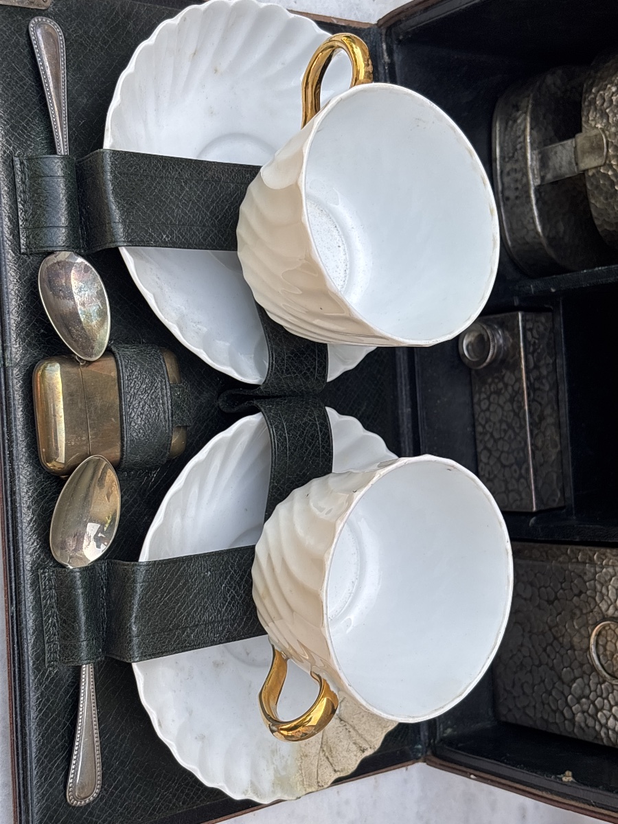 Picnic tea set for car 1910 Service à thé Anglais pour l automobile.-photo-4