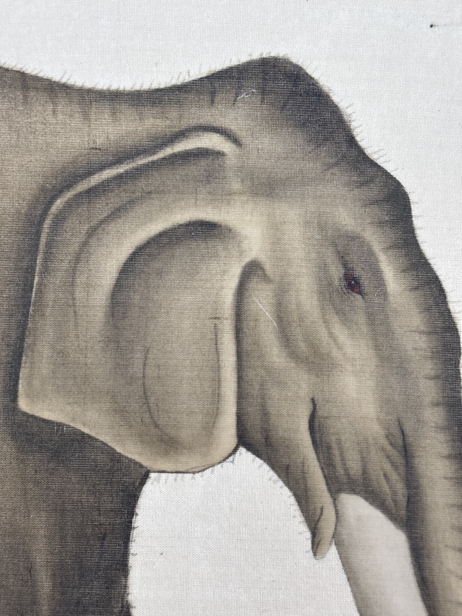 La Roche Laffitte (1943) Elephant Painted In Watercolor -photo-7