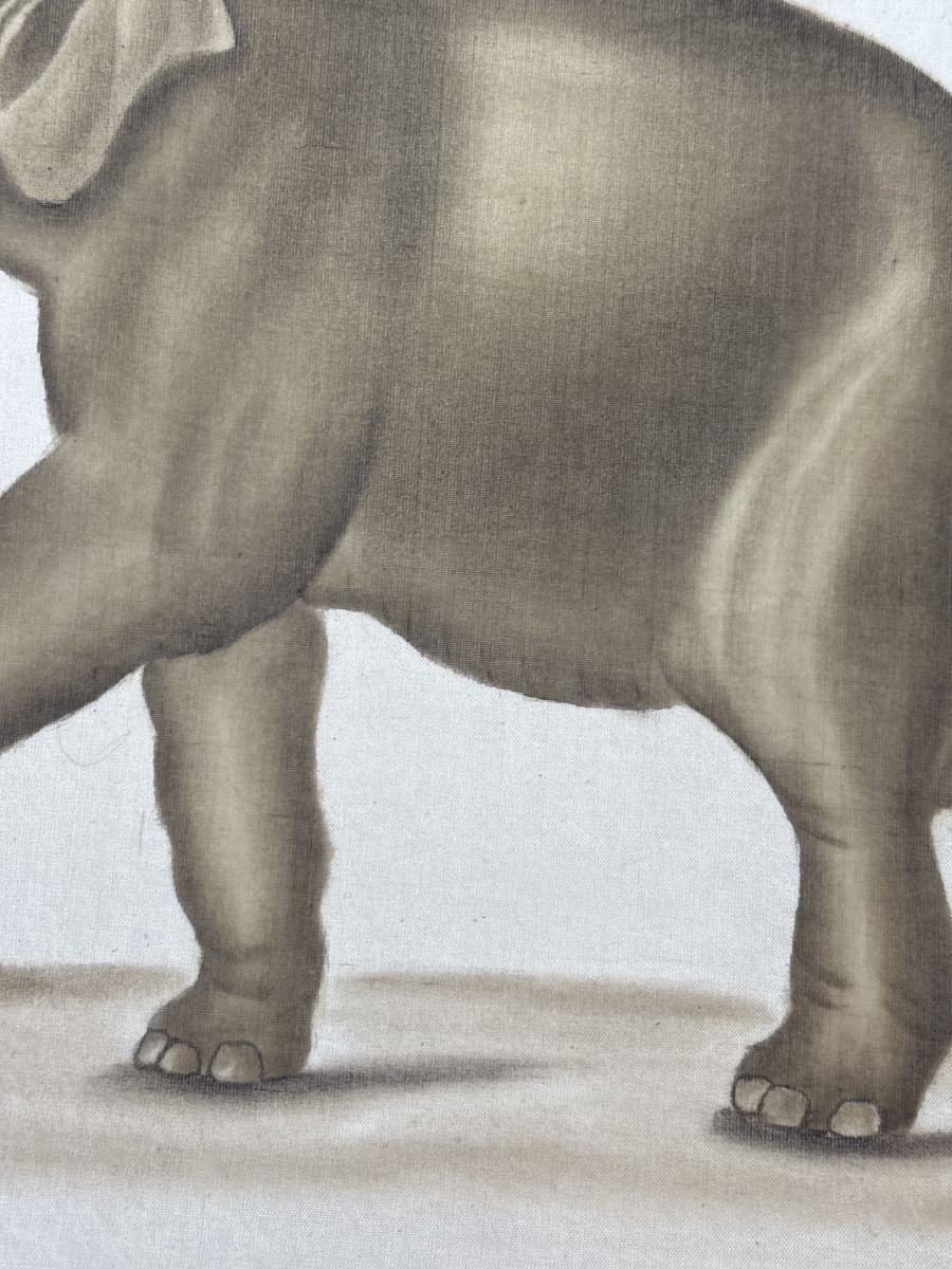 La Roche Laffitte (1943) Elephant Painted In Watercolor -photo-6