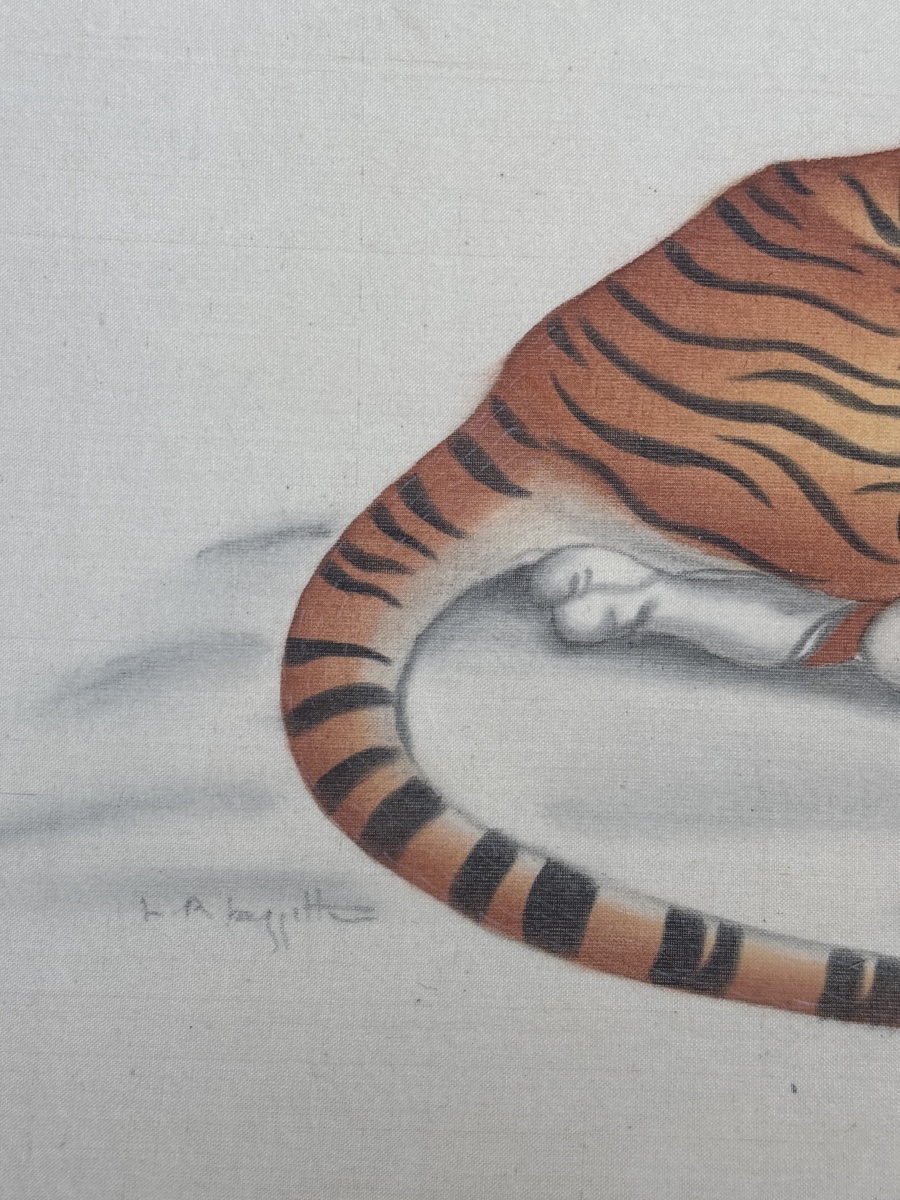 La Roche Laffitte (1943) Tigre traité à l aquarelle -photo-2