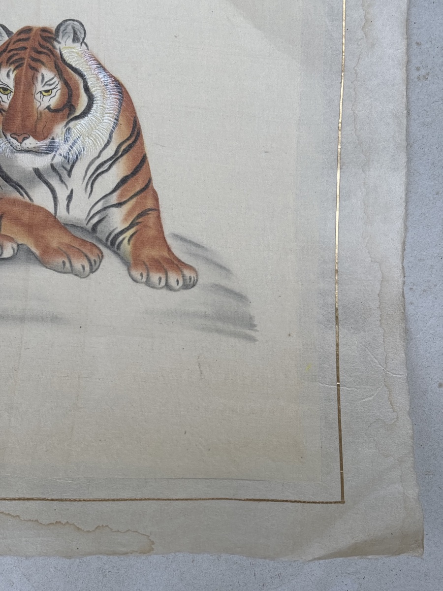 La Roche Laffitte (1943) Tigre traité à l aquarelle -photo-3