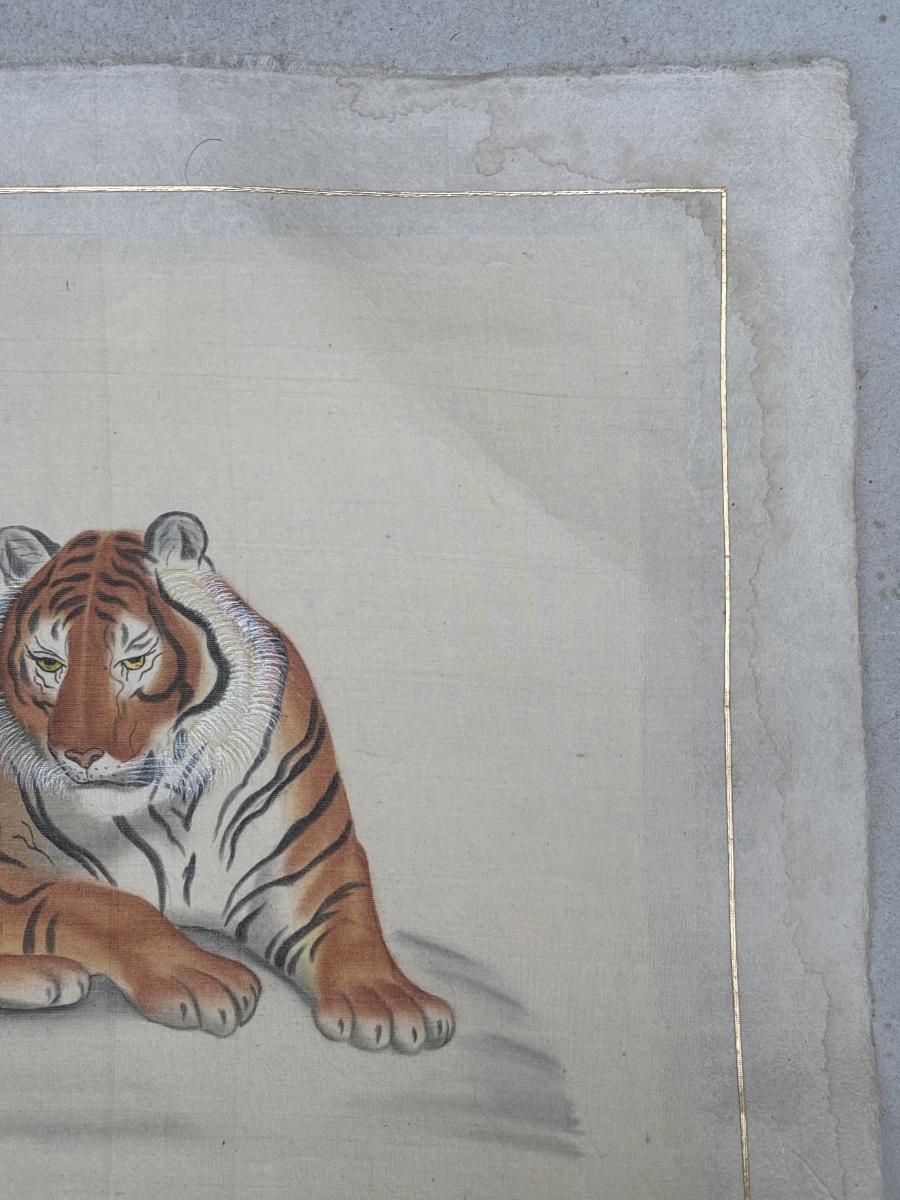 La Roche Laffitte (1943) Tigre traité à l aquarelle -photo-4