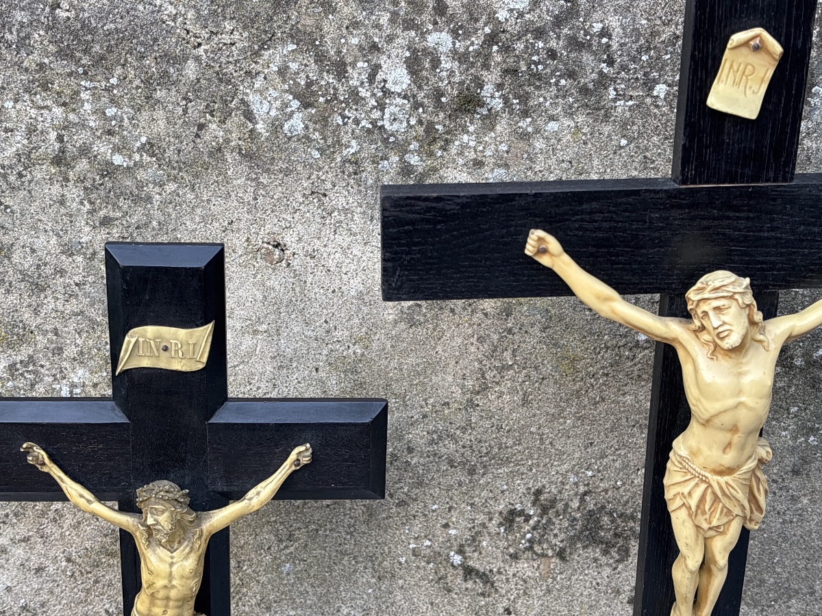 2 Grands Christ d autel du 19 eme -photo-4