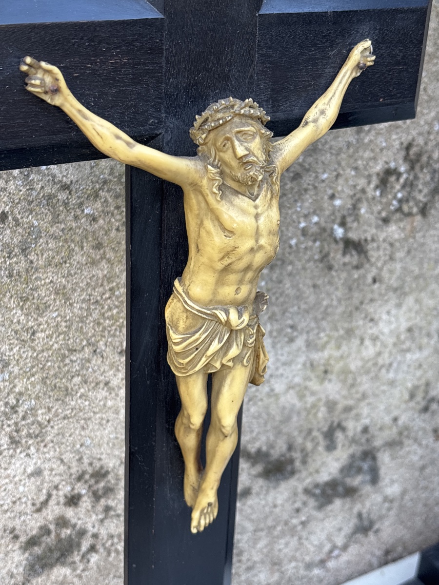 2 Grands Christ d autel du 19 eme -photo-2