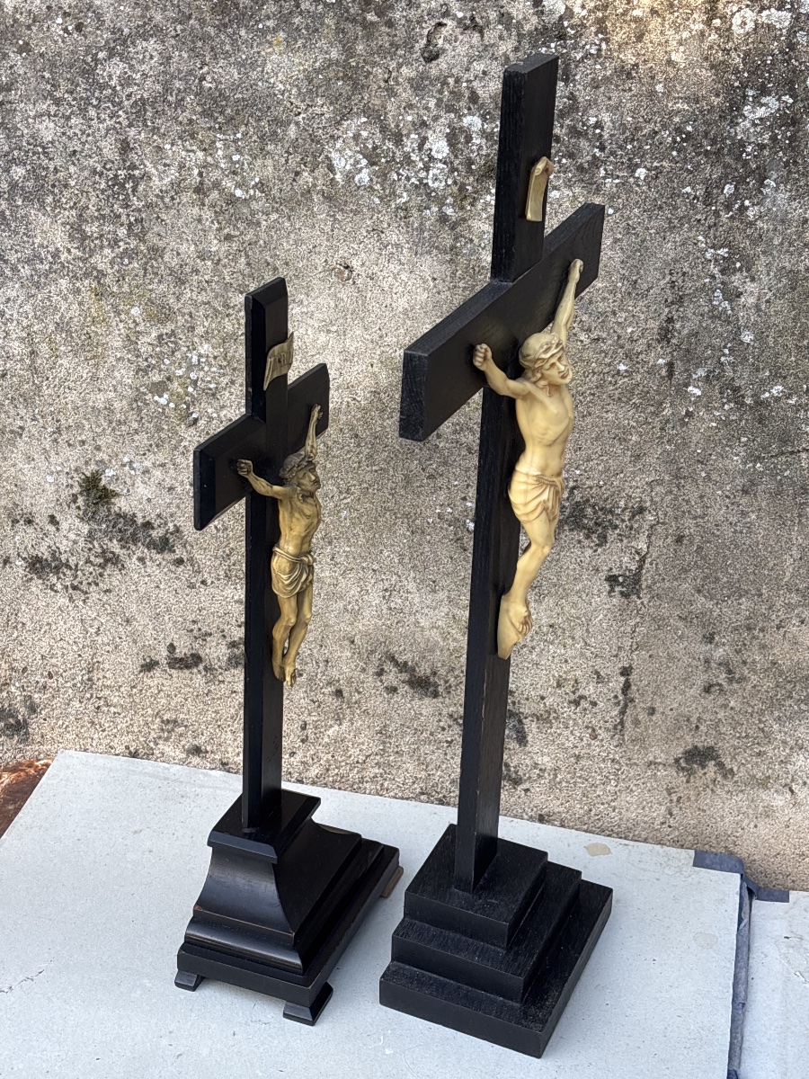 2 Grands Christ d autel du 19 eme -photo-5