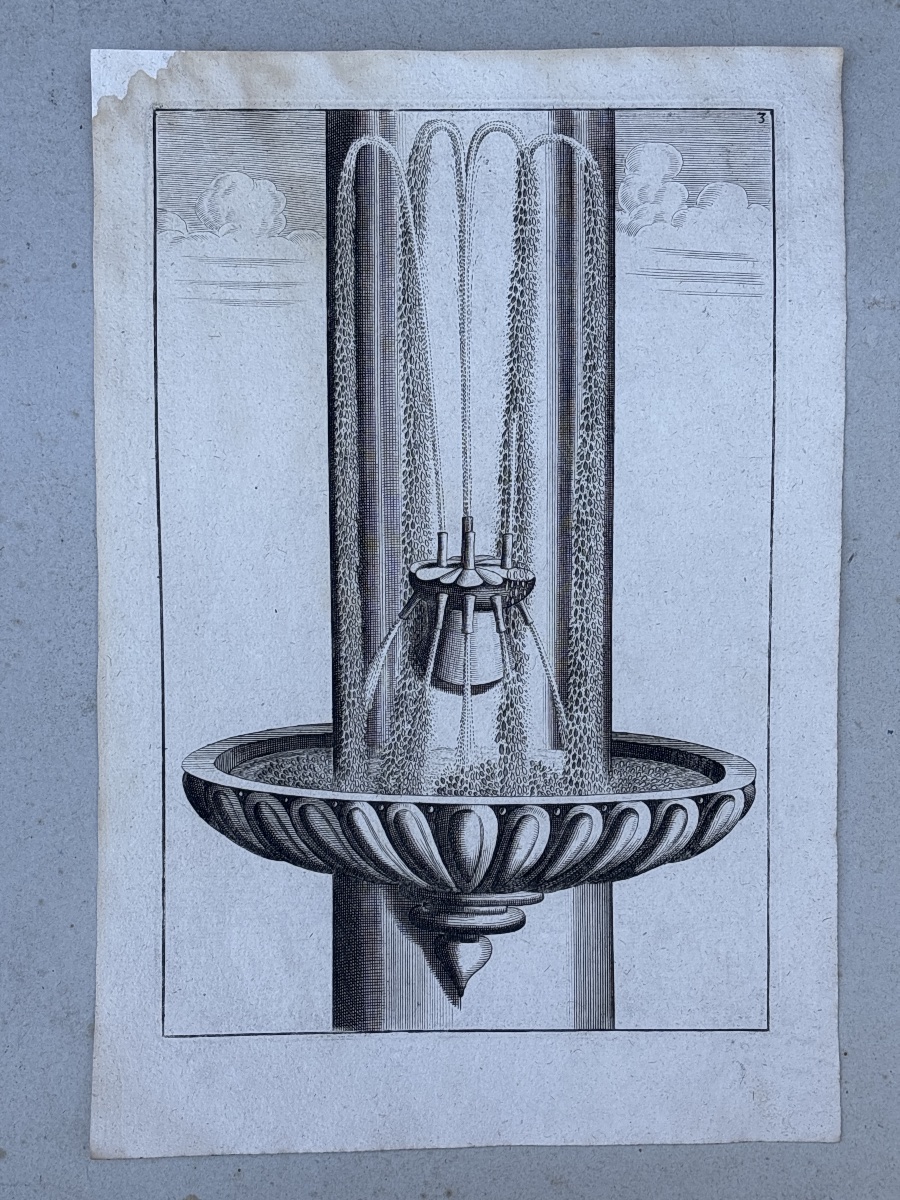 Georg Andreas Bockler : Cinq Estampes du 17 eme de Fontaines - Architectura Curiosa Nova -photo-2