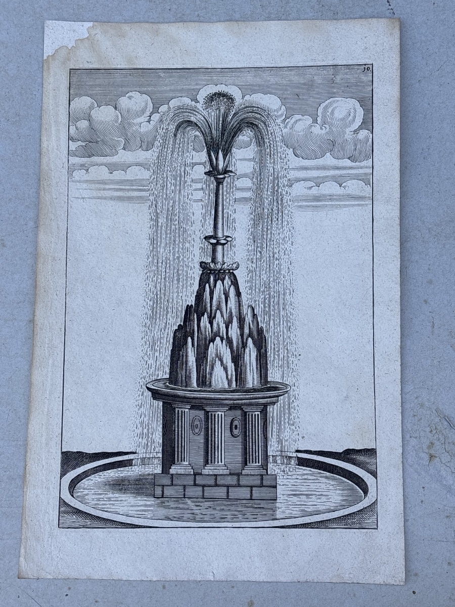 Georg Andreas Bockler : Cinq Estampes du 17 eme de Fontaines - Architectura Curiosa Nova -photo-3