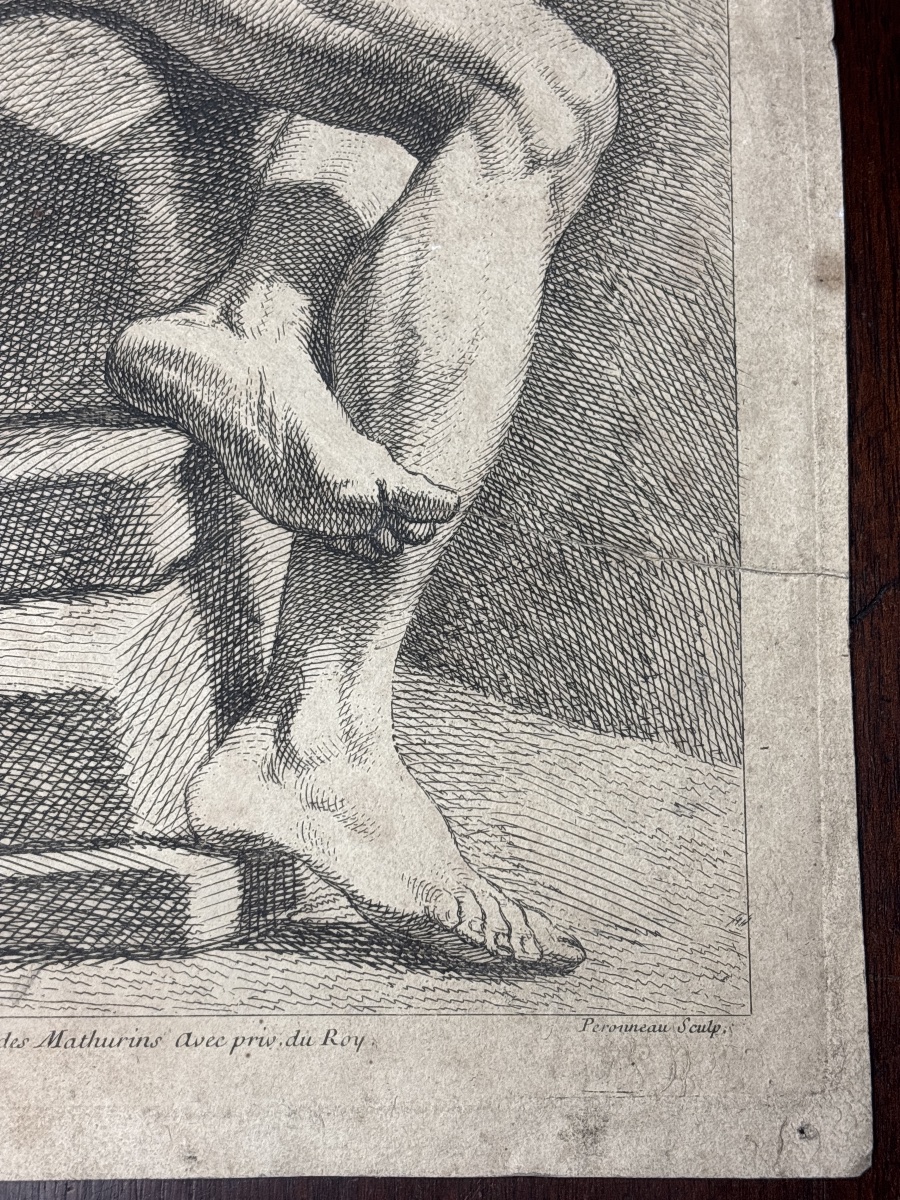 Edme Bouchardon (1698-1762)Etude d homme Manière de Crayon -photo-3
