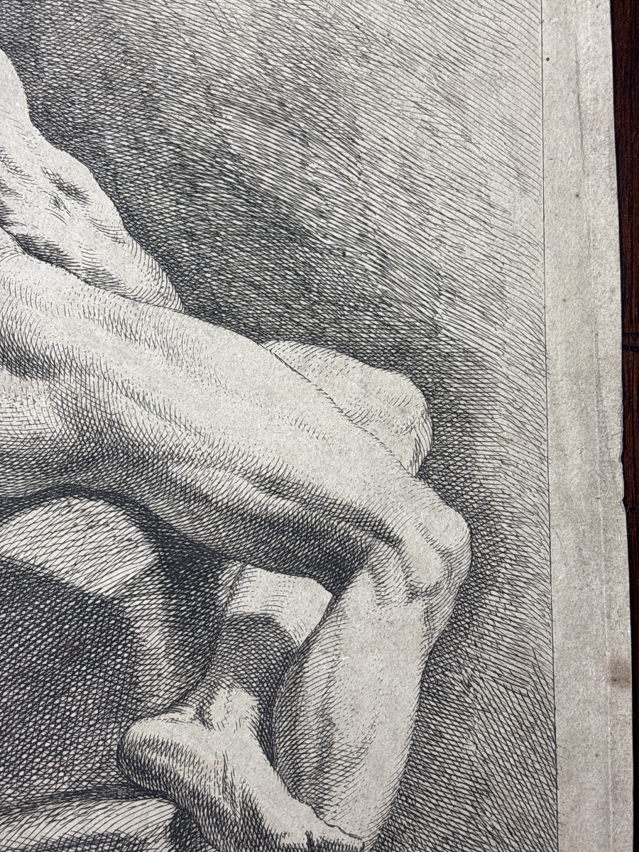 Edme Bouchardon (1698-1762)Etude d homme Manière de Crayon -photo-1