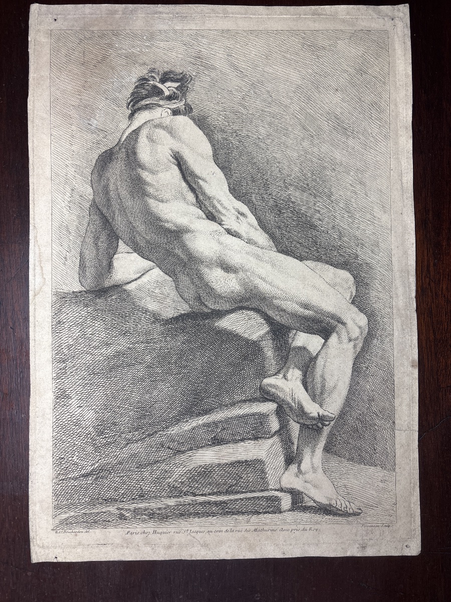 Edme Bouchardon (1698-1762)Etude d homme Manière de Crayon 