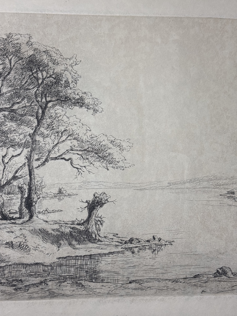 Maurice V. Acheter (1881–1963), Signed Etching With Stamp: Kervilio Pond, Morbihan -photo-4