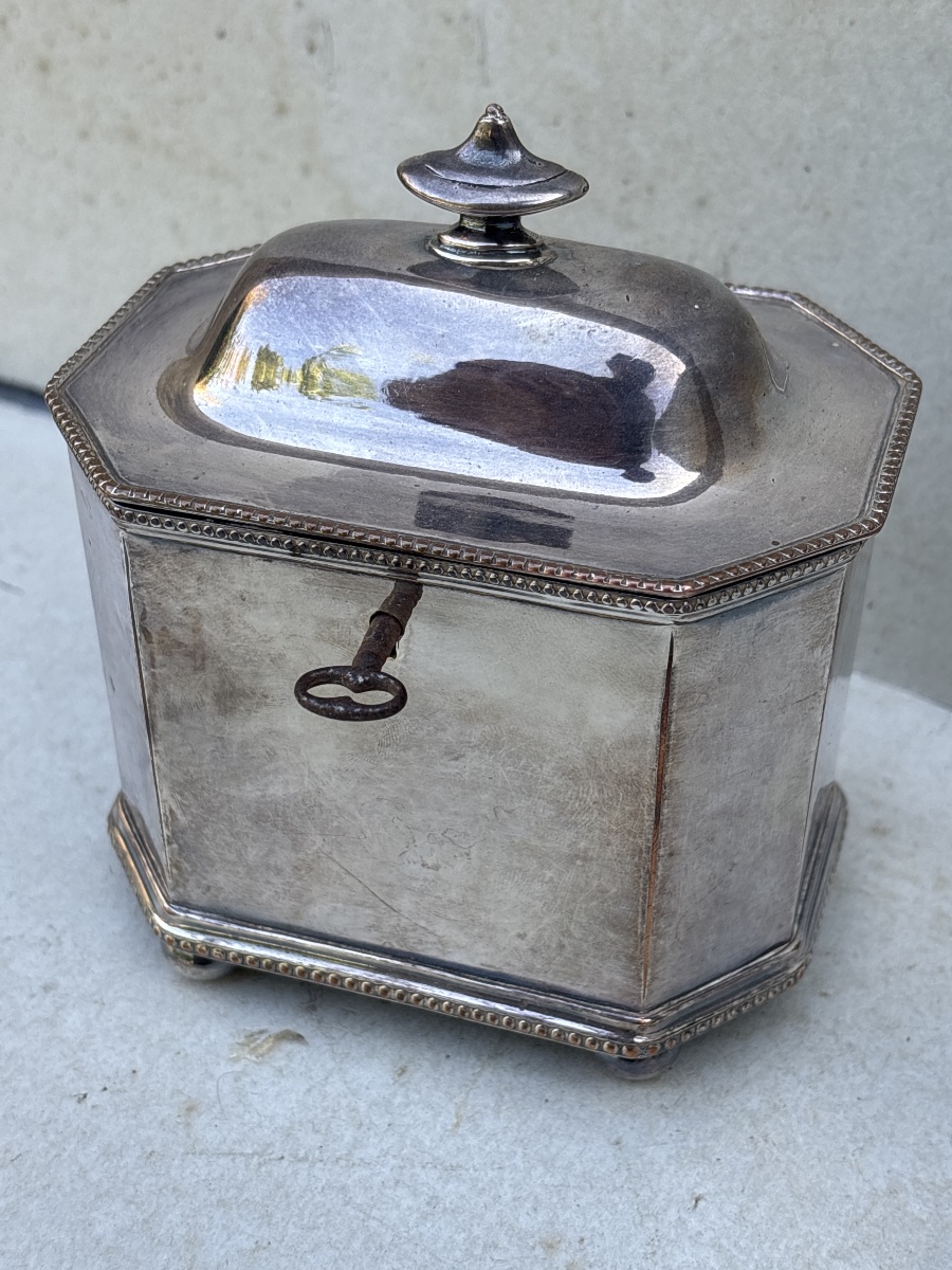 Silver-plated Metal Gift Set: English Tea Box Or Budapest Sugar Box -photo-2