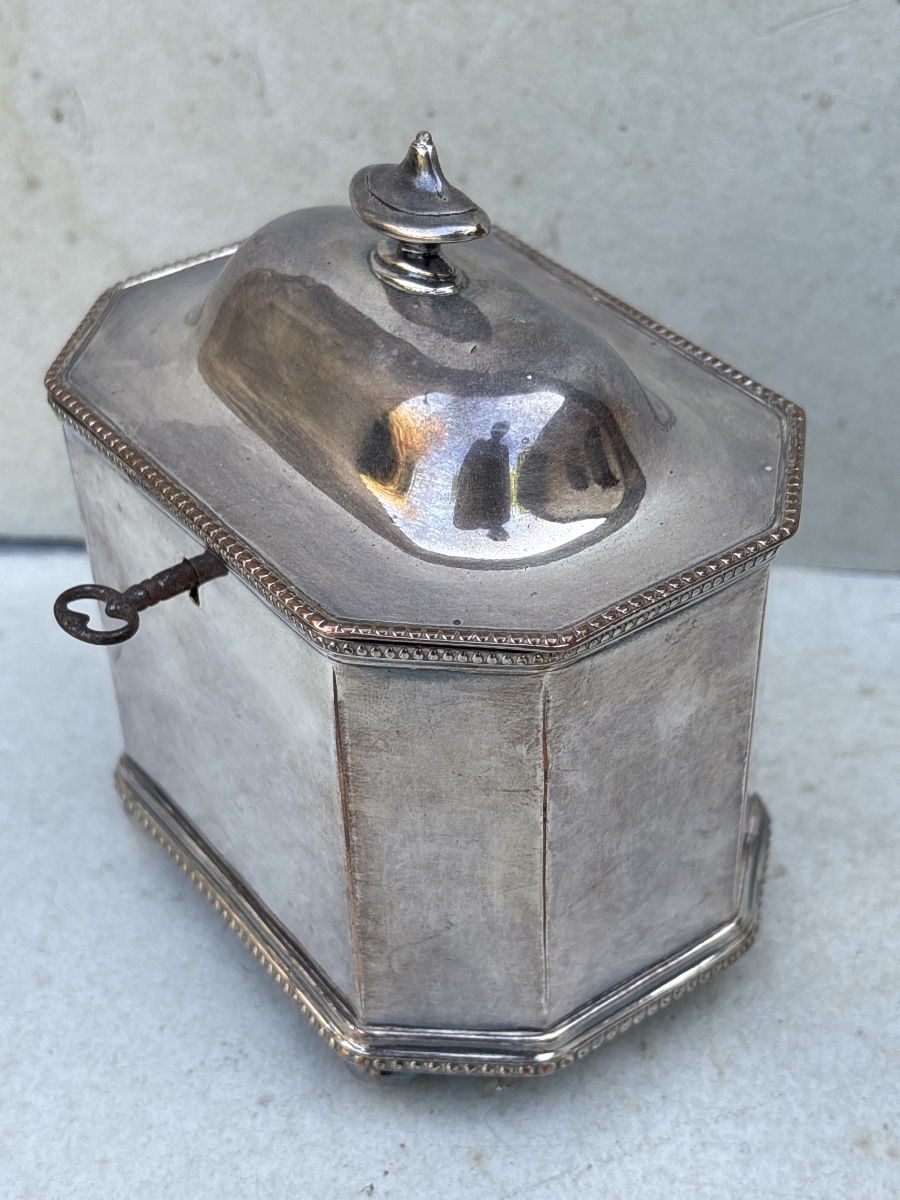 Silver-plated Metal Gift Set: English Tea Box Or Budapest Sugar Box -photo-3