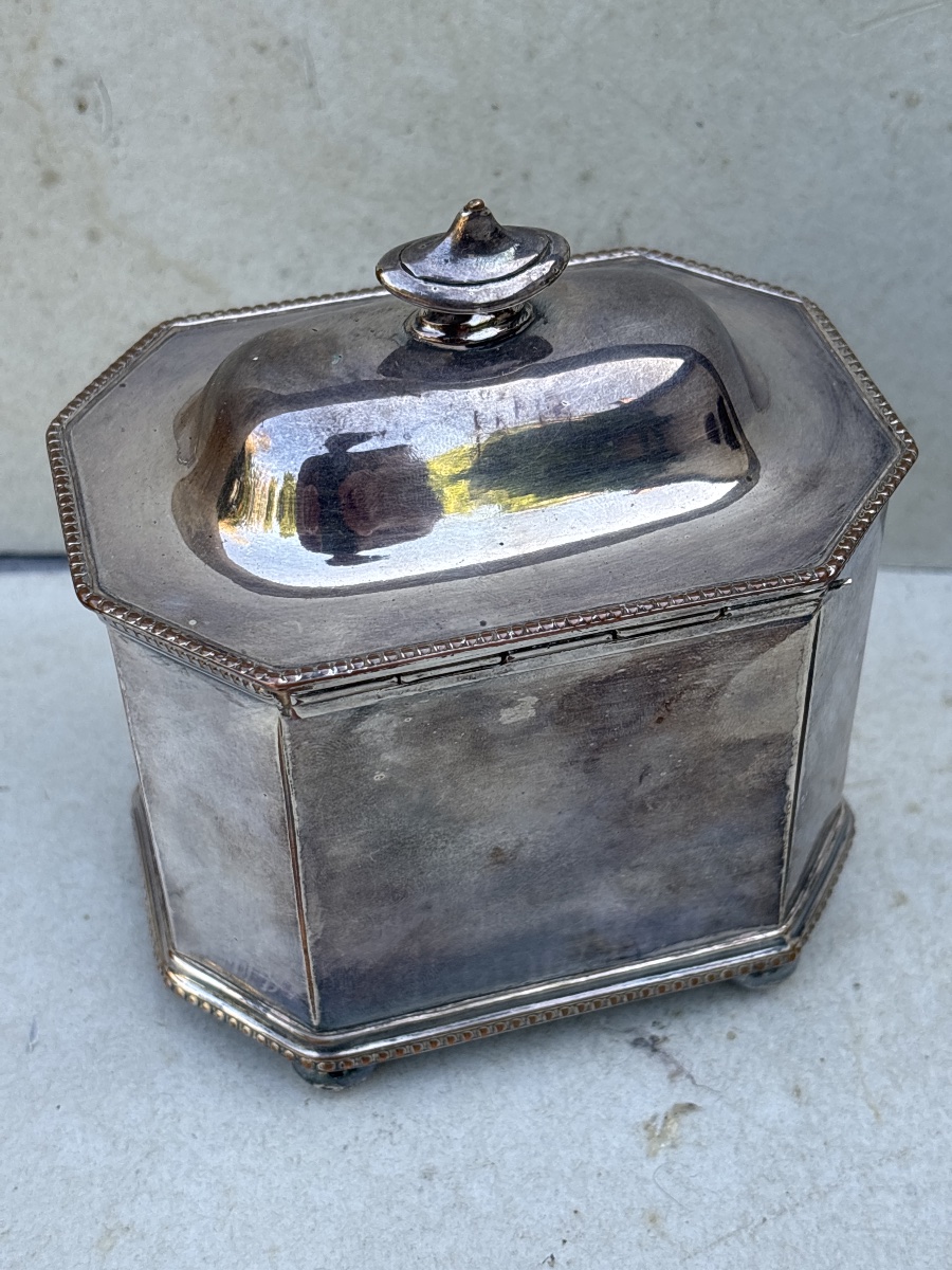 Silver-plated Metal Gift Set: English Tea Box Or Budapest Sugar Box -photo-4