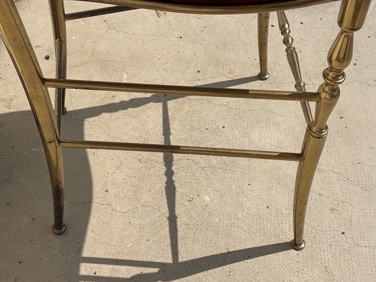 Chiavari Chair, Lacquered Brass, Circa 1970 -photo-1