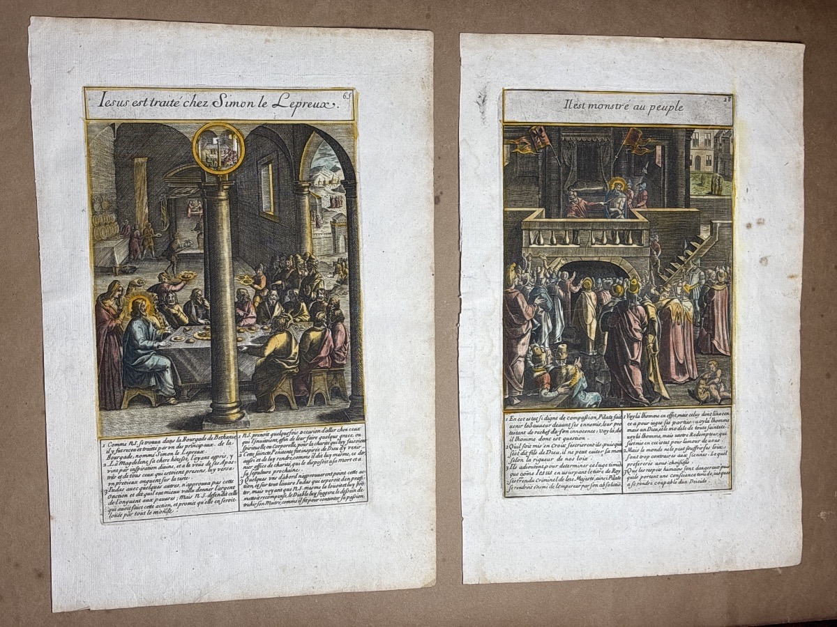 Jean Matheus (1590-1672) deux gravures sur bois de la vie du Christ 