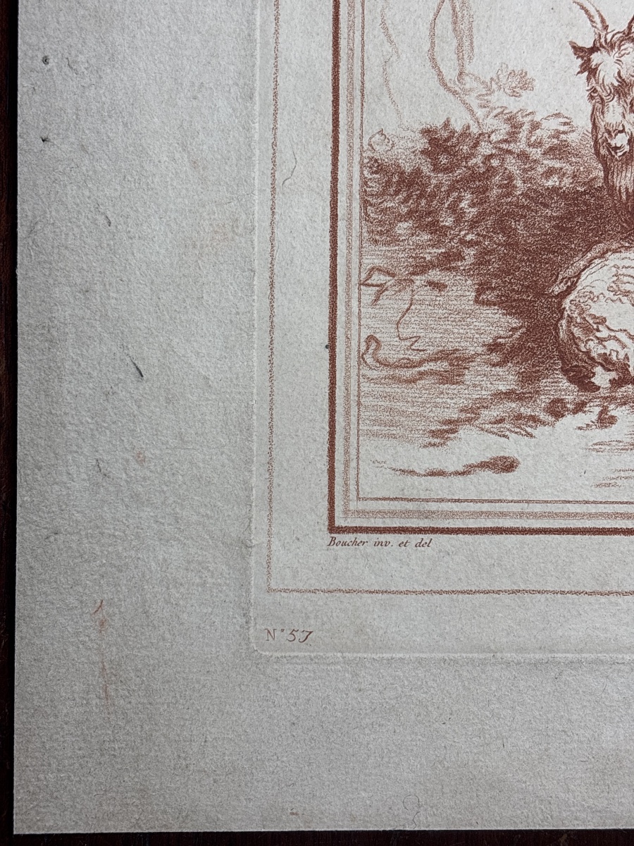 Gilles Demarteau (1722–1776), After Boucher, In The Style Of Red Chalk -photo-2